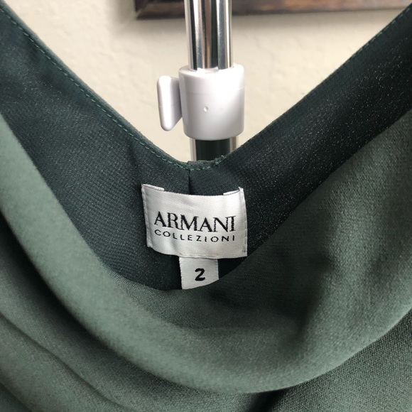 Hunter Green Armani Silk Tank - Picture 3 of 4